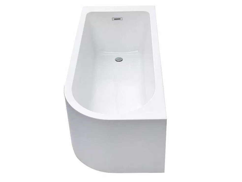 Shower & Design Banheira De Canto 201 L, 150 X 75 X 58 Cm Branca, Canto Esquerdo - Anika* Banheira De Canto