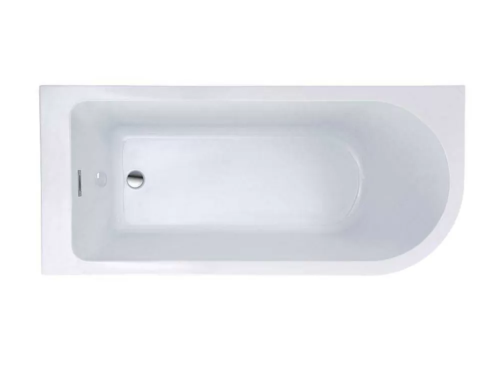 Shower & Design Banheira De Canto 201 L, 150 X 75 X 58 Cm Branca, Canto Esquerdo - Anika* Banheira De Canto
