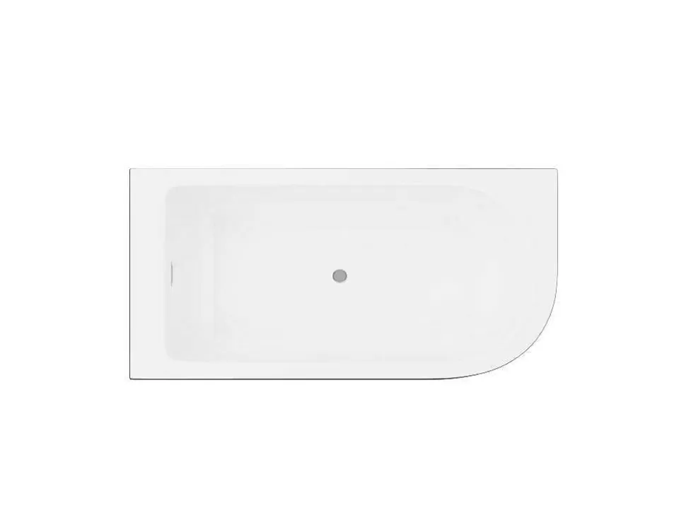Shower & Design Banheira De Canto 240 L, 170 X 75 X 58 Cm Preta, Canto Esquerdo - Anika* Banheira De Canto