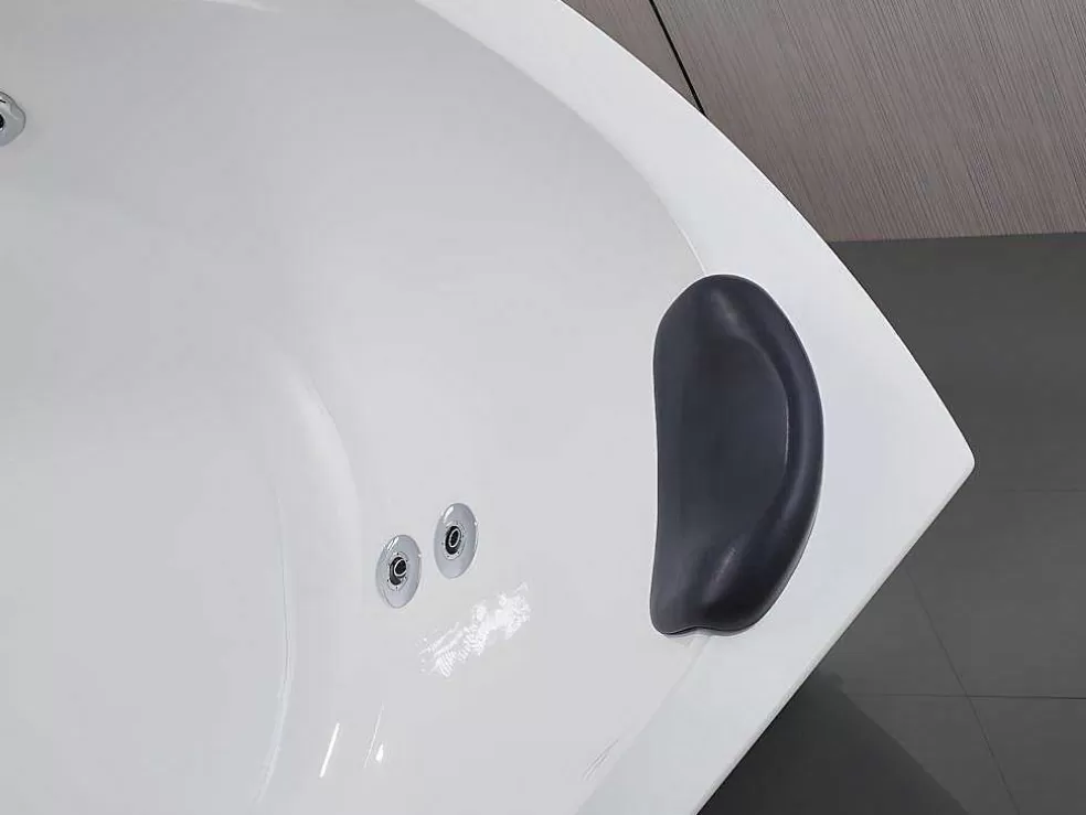 Shower & Design Banheira De Canto De Hidromassagem Com Sistema De Cascata Aglena - 2 Lugares - 350 L - 150*150*60 Cm* Banheira De Hidromassagem