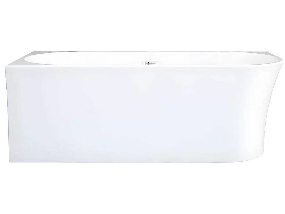 Shower & Design Banheira De Canto Esquerdo De C 201 - 150 X 75 X 59 Cm Cor Branco Em Acrilico - Ponticola* Banheira De Canto