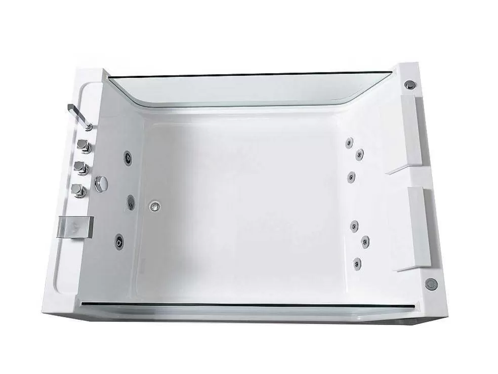 ELITESHOPPING Banheira De Hidromassagem 170 X 120 Cm 8 Jatos Com Vidro Panorâmico - Gemma* Banheira De Hidromassagem