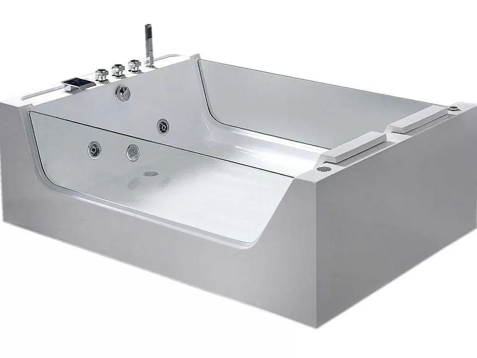 ELITESHOPPING Banheira De Hidromassagem 170 X 120 Cm 8 Jatos Com Vidro Panorâmico - Gemma* Banheira De Hidromassagem