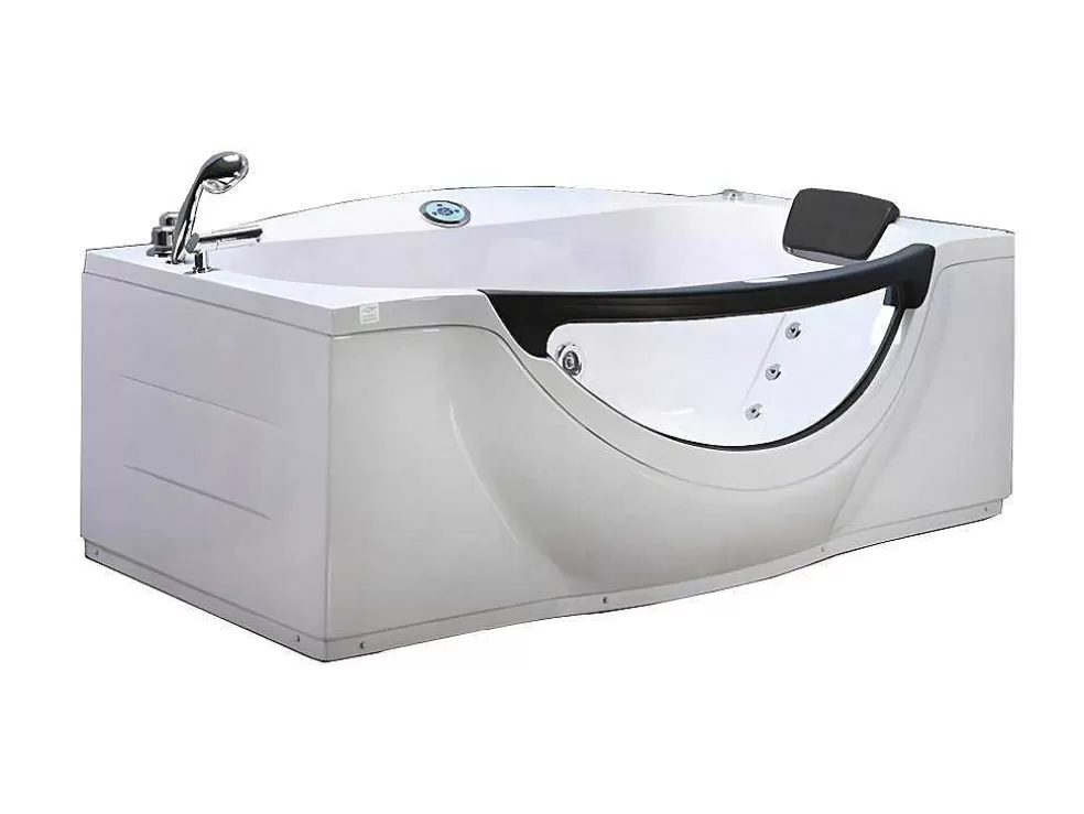 ELITESHOPPING Banheira De Hidromassagem 180 X 96 Cm Com Vidro Frontal 9 Jactos - Jasmine* Banheira De Hidromassagem