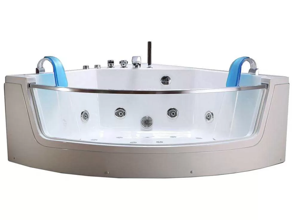 ELITESHOPPING Banheira De Hidromassagem Branca 152 X 152 Cm Bomba Dupla 19 Jatos - Calliope* Banheira De Hidromassagem