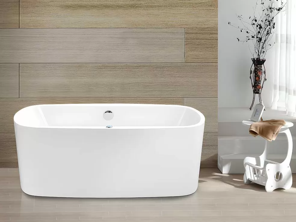 Shower & Design Banheira De Hidromassagem Com Leds Sirgao - 1 Péssoa - 155L - 75X150 Cm - Branca* Banheira De Hidromassagem