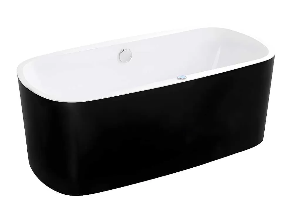 Shower & Design Banheira De Hidromassagem Com Leds Sirgao - 1 Péssoa - 155L - 75X150 Cm - Preta* Banheira De Pousar