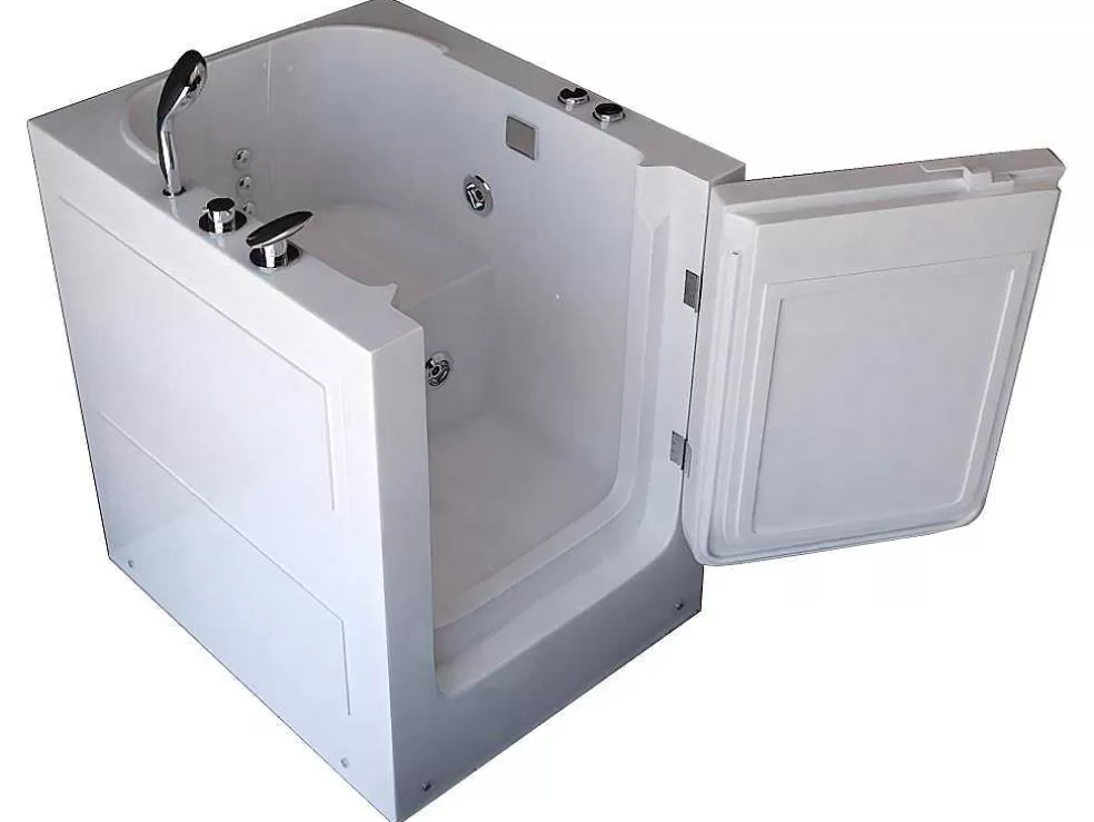 ELITESHOPPING Banheira De Hidromassagem Com Porta 93 X 83 X H100 Cm - Lavander* Banheira De Canto