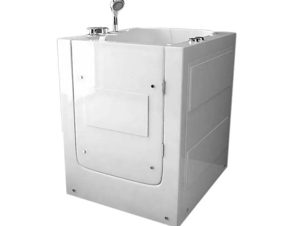 ELITESHOPPING Banheira De Hidromassagem Com Porta 93 X 83 X H100 Cm - Lavander* Banheira De Canto