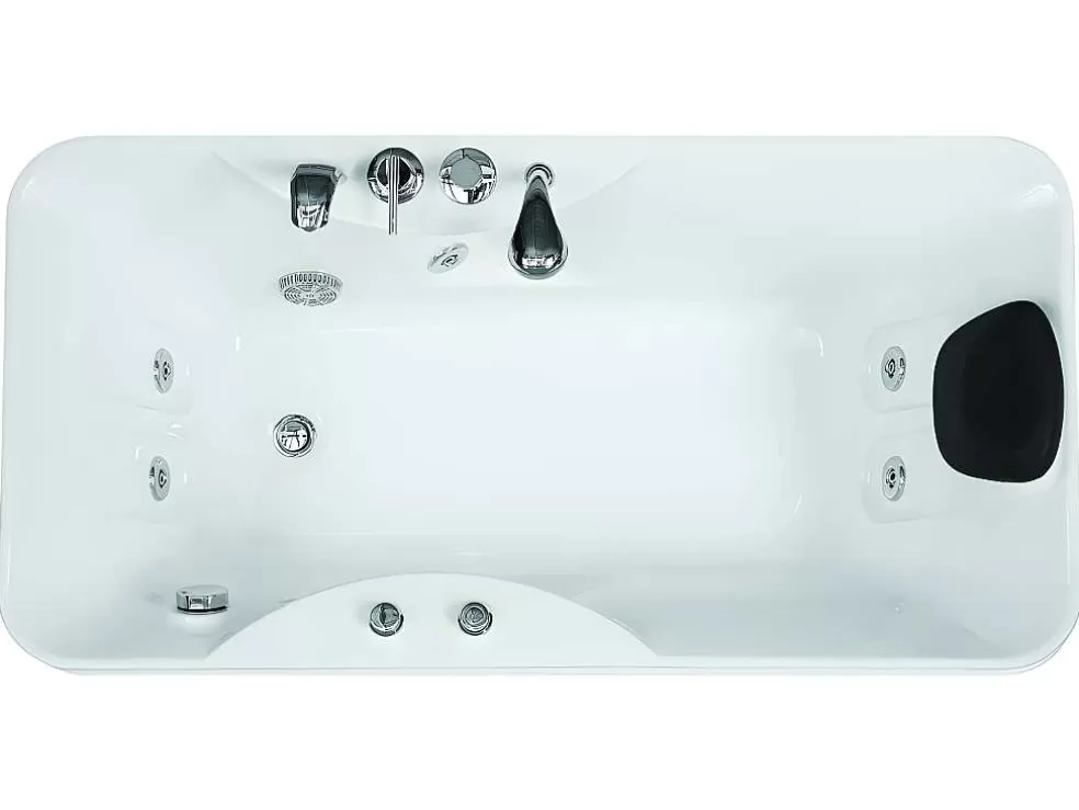 Shower & Design Banheira De Hidromassagem Gavino - 1 Lugar - C140 - 75*150*A59 Cm - Canto Esquerdo* Banheira De Hidromassagem