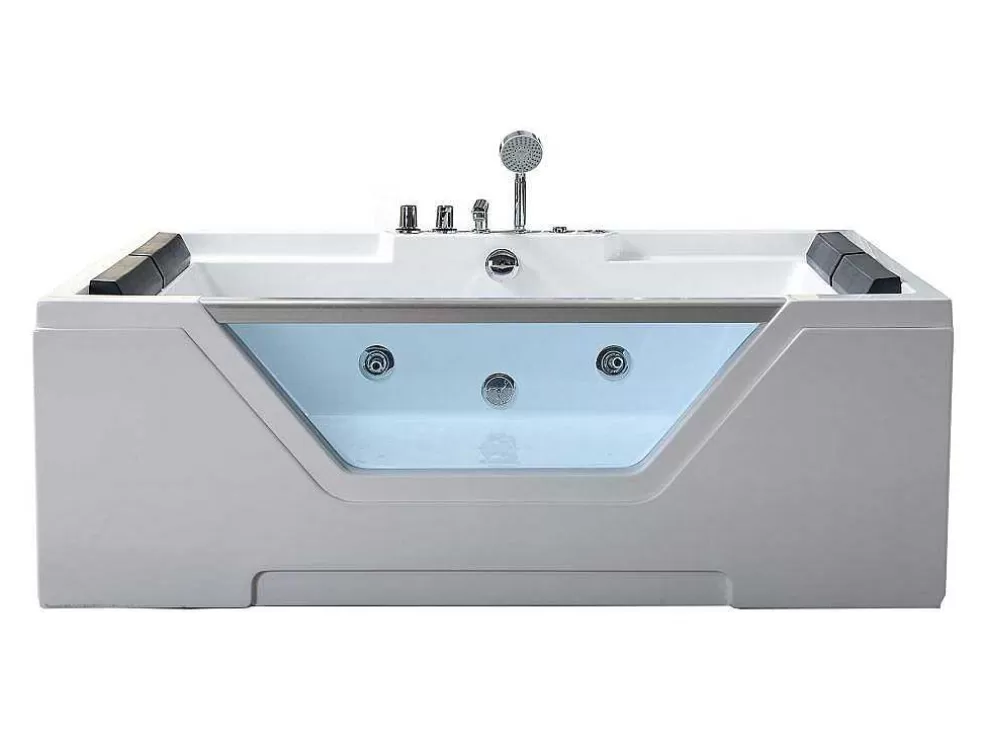 ELITESHOPPING Banheira Hidromassagem 170 X 120 Cm 8 Jatos Com Vidro Panorâmico - Amber* Banheira De Hidromassagem