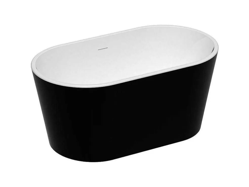 Shower & Design Banheira Oval Clássica, 180 L, 130 X 71 X 58 Cm Acrilico Preto - Apogon* Banheira De Pousar