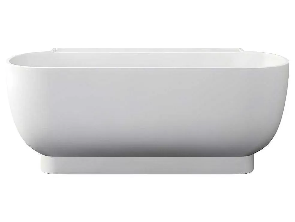 Shower & Design Banheira Semi-Clássica Oval De 240 L, Dimensoes 150 X 76 X 58 Cm Cor Branco Em Acrilico - Vogler* Banheira De Pousar E Encostar
