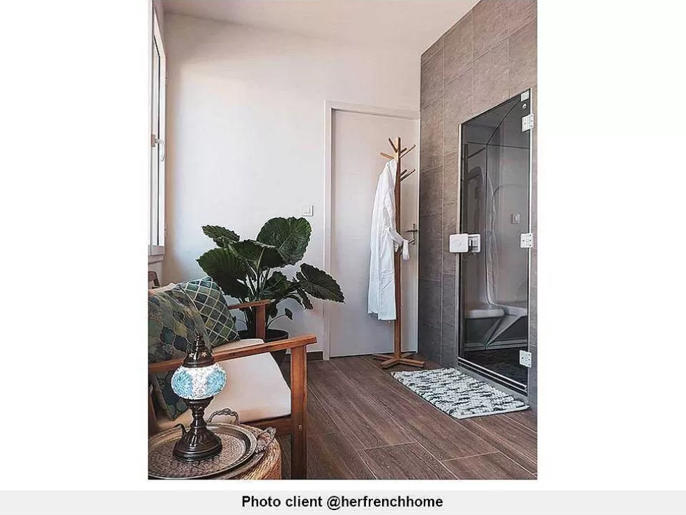 Vente-unique Banho Turco 2 Lugares Myloo Com Assentos Ergonomicos, Painel De Controlo Exterior E Sonda De Temperatura* Banho Turco