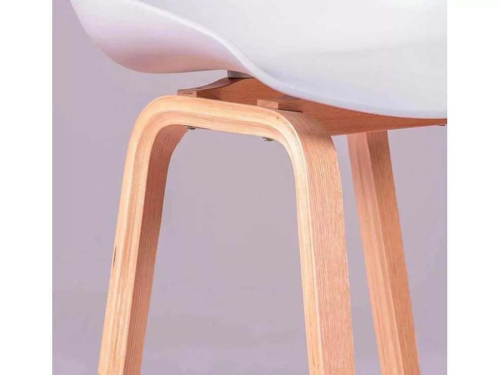 Vente-unique Banqueta Nordica Com Pernas Em Faia (63Cm) - Daxer - Cinza Claro* Bancos De Bar