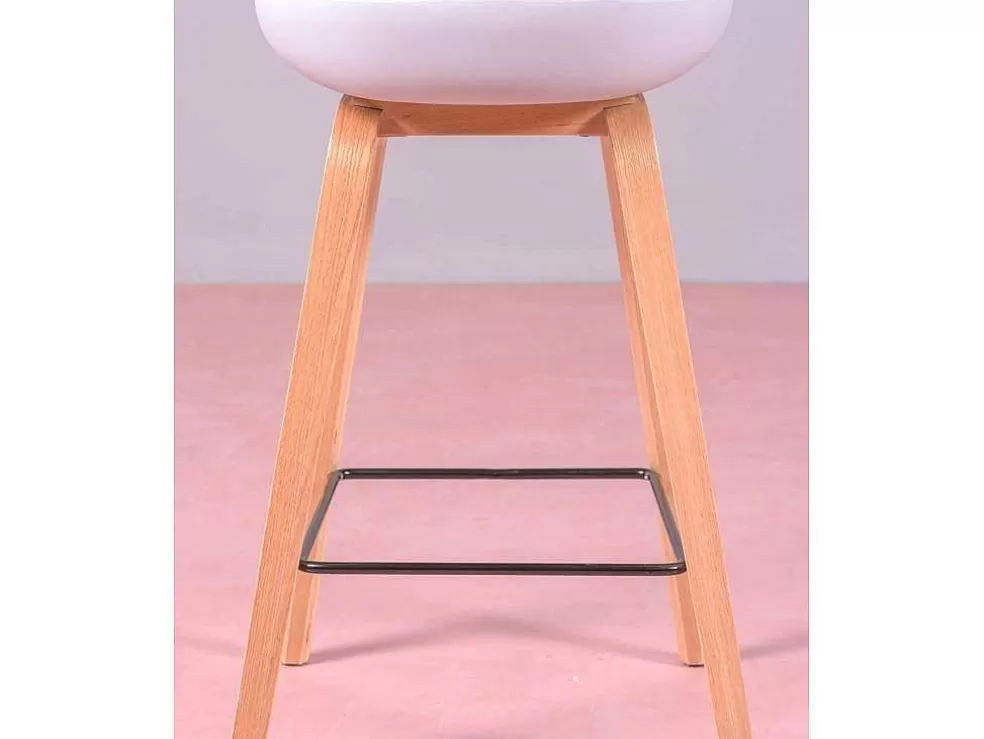 Vente-unique Banqueta Nordica Com Pernas Em Faia (63Cm) - Daxer - Cinza Claro* Bancos De Bar