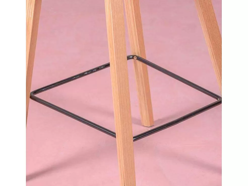 Vente-unique Banqueta Nordica Com Pernas Em Faia (63Cm) - Daxer - Cinza Claro* Bancos De Bar