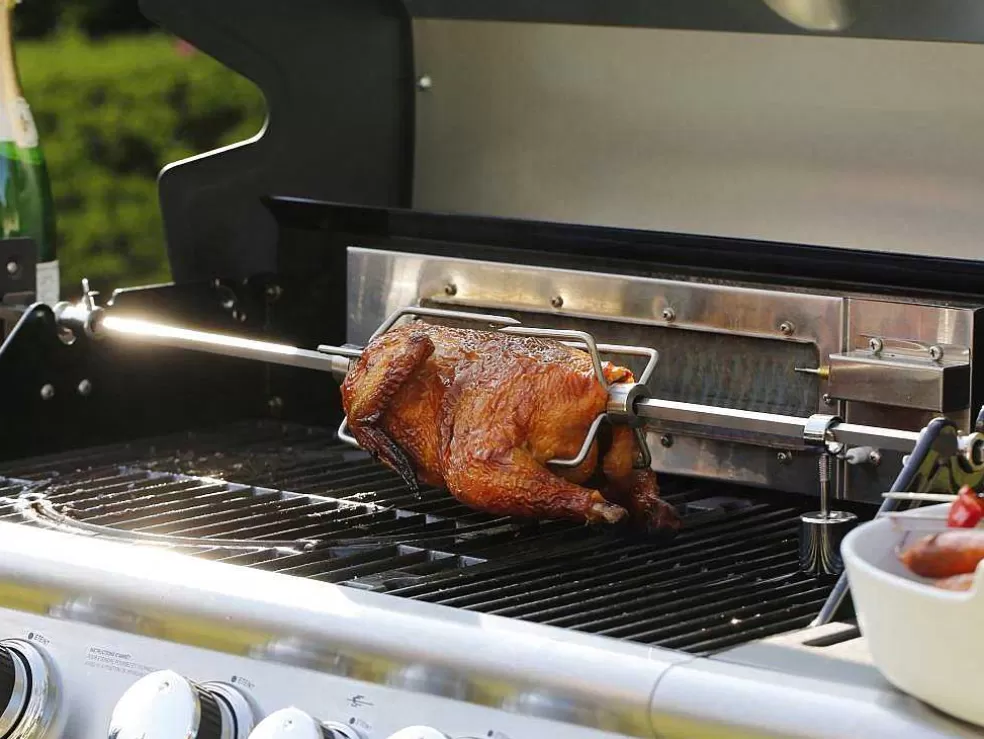 Vente-unique Barbecue A Gas Com 4 Bicos, 1 Fogao Lateral E 1 Assador 148X56X121 Cm - Roasty* Barbecue, Braseiro De Jardim, Plancha