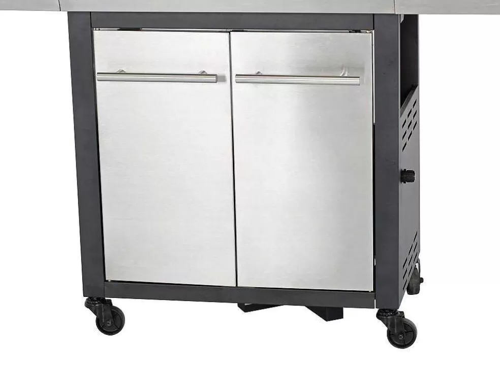 Vente-unique Barbecue A Gas Com 4 Bicos, 1 Fogao Lateral E 1 Assador 148X56X121 Cm - Roasty* Barbecue, Braseiro De Jardim, Plancha