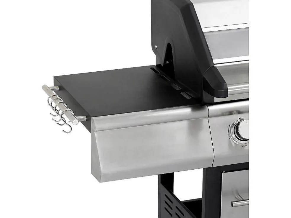 Vente-unique Barbecue A Gas Com 4 Bicos, 1 Fogao Lateral E 1 Assador 148X56X121 Cm - Roasty* Barbecue, Braseiro De Jardim, Plancha