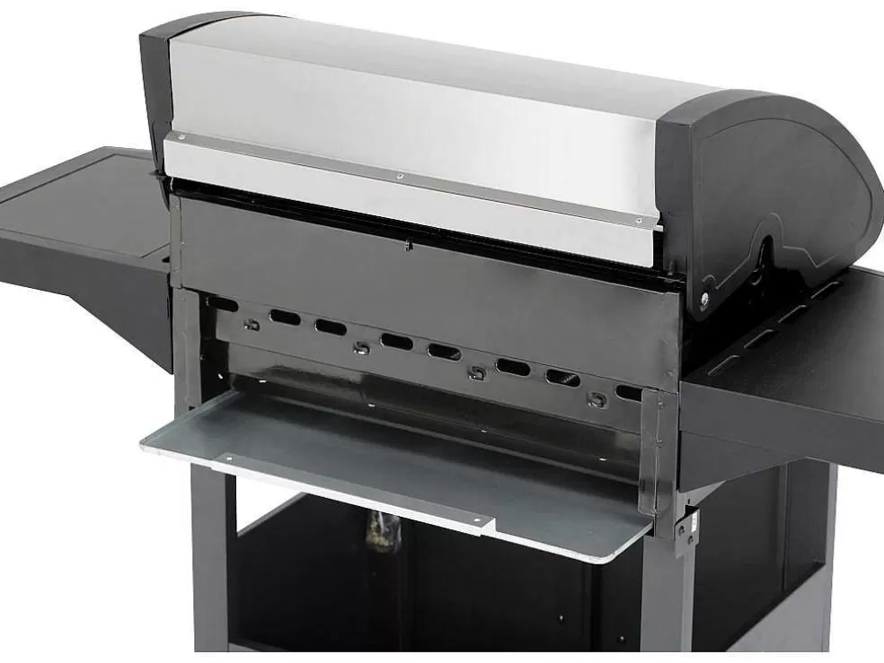 Vente-unique Barbecue A Gas Com 4 Bicos E 1 Fogao Lateral 143X54X115 Cm - Smoky* Barbecue, Braseiro De Jardim, Plancha