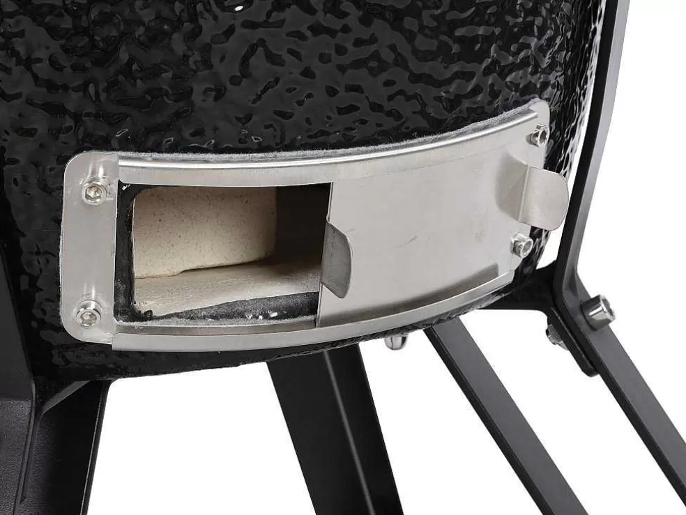 Vente-unique Barbecue Kamado A Carvao Em Ceramica E Bambu 45 X 63 X 105 Cm - Izaki* Barbecue, Braseiro De Jardim, Plancha
