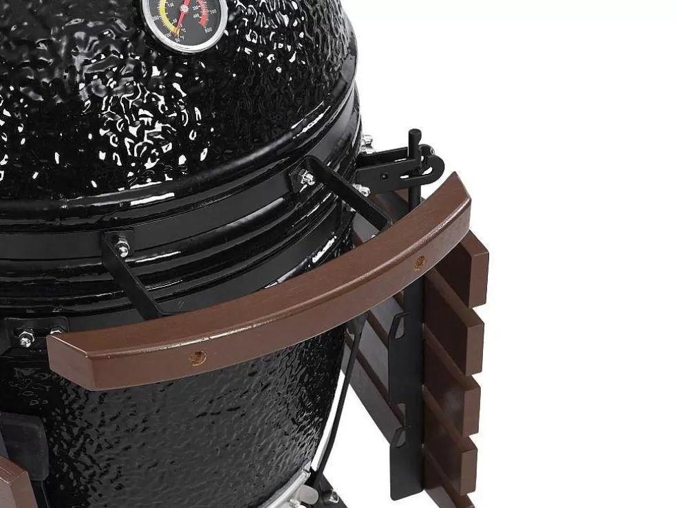 Vente-unique Barbecue Kamado A Carvao Em Ceramica E Bambu 45 X 63 X 105 Cm - Izaki* Barbecue, Braseiro De Jardim, Plancha