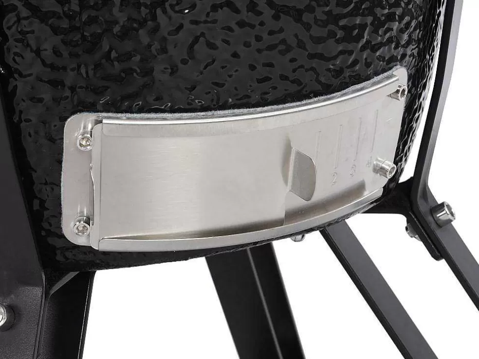Vente-unique Barbecue Kamado A Carvao Em Ceramica E Bambu 45 X 63 X 105 Cm - Izaki* Barbecue, Braseiro De Jardim, Plancha