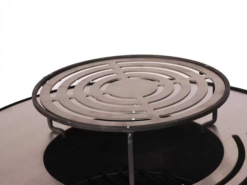 Purline Barbecue Rond Avec Plaque D'Acier Ronde Et Grille* Barbecue, Braseiro De Jardim, Plancha