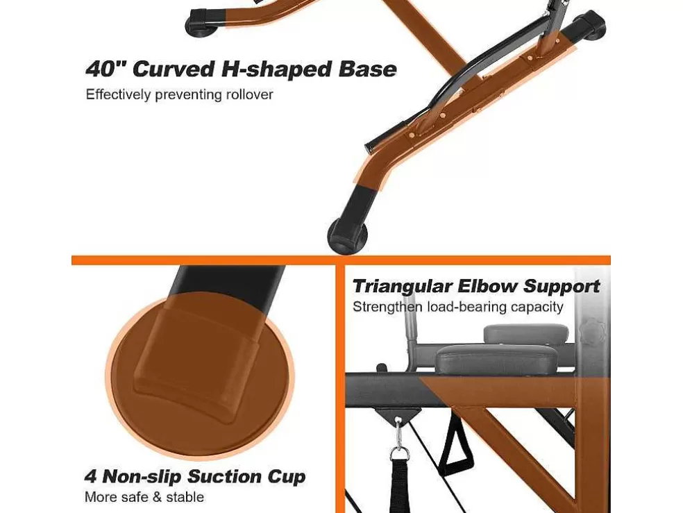 Vente-unique Barra Multifuncoes Power Tower Dip Station Pull Up Bar Com Altura Ajustavel* Fitness