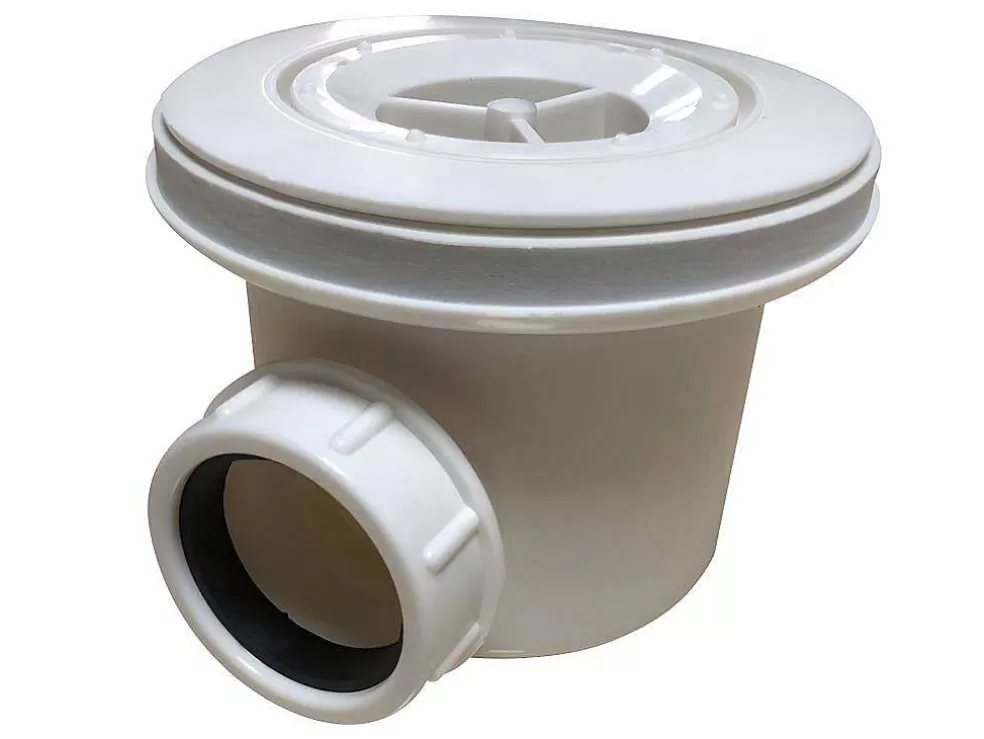 Shower & Design Base De Chuveiro Com Sifao Incluido De 160X90X4 Cm Em Resina Cor Branco - Lyros* Base De Duche