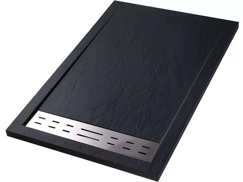Shower & Design Base De Chuveiro Com Sifao Incluido 1600X800X40 Mm Preto - Lyros* Base De Duche