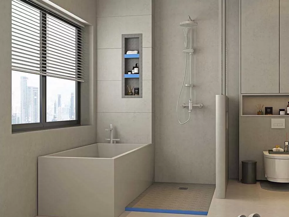 Shower & Design Base De Duche Em Mosaico Delos Com Sifao Incluido - 1600X900X40Mm -Recortavel* Base De Duche