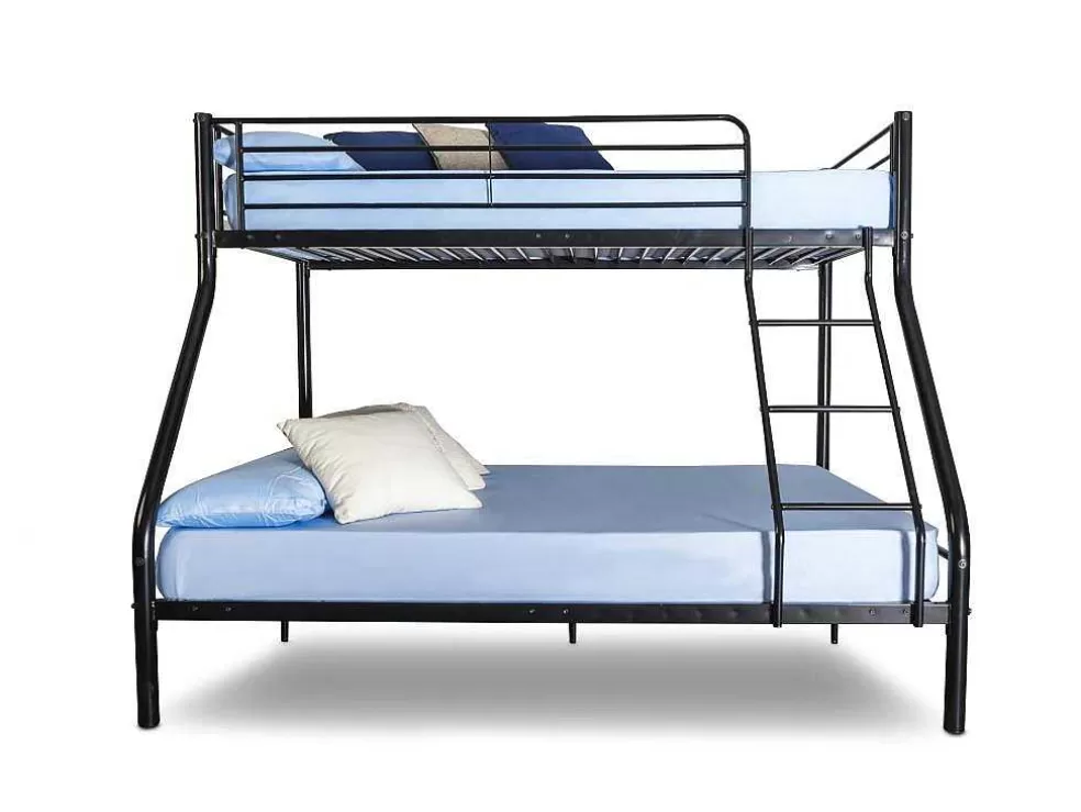 Saldosystocks Beliche Duplo Metalico Para 3 Péssoas, 200X145X96Cm Cor Preta* Beliche