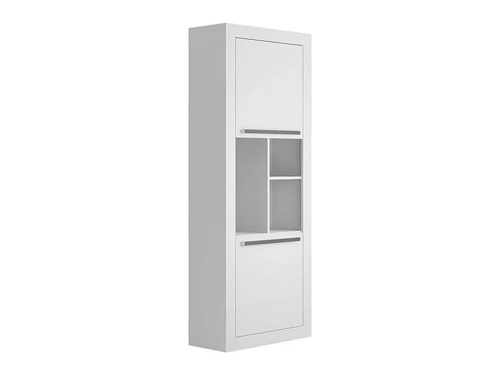 Vente-unique Biblioteca Com 2 Portas E 3 Nichos Cor Branco - Evan* Biblioteca, Vitrina, Estante
