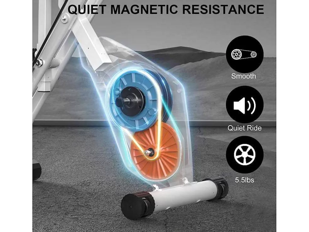 Vente-unique Bicicleta De Exercicio Dobravel 3 Em 1, Bicicleta De Fitness Reclinada Magnetica X-Bike Com Resistencia Ajustavel De 8 Niveis Para Treino De Ginasio Em Casa* Fitness