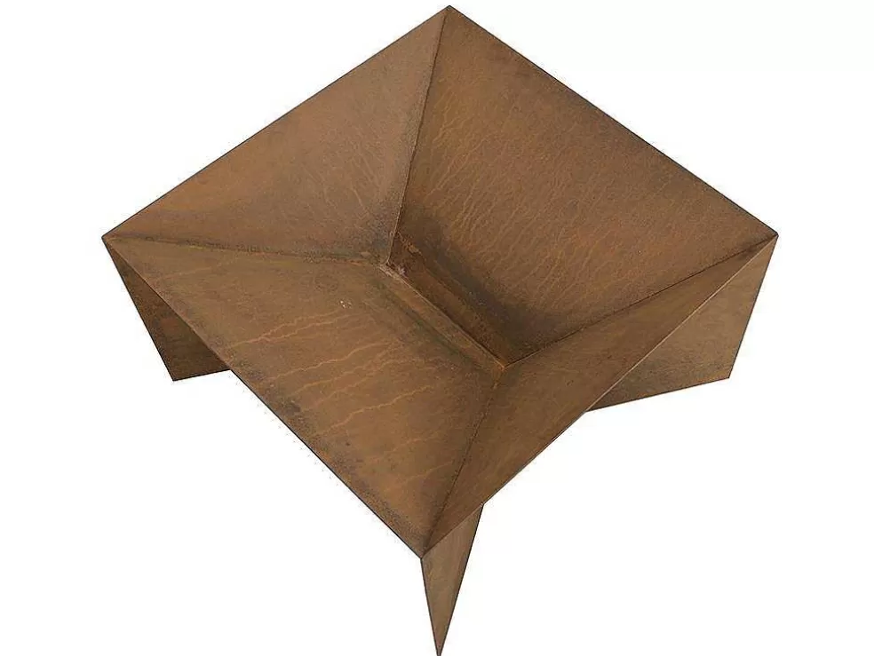 Vente-unique Braseiro De Jardim Quadrado Em Aco Corten De C50 X L50 X A30 Cm - Verio* Barbecue, Braseiro De Jardim, Plancha