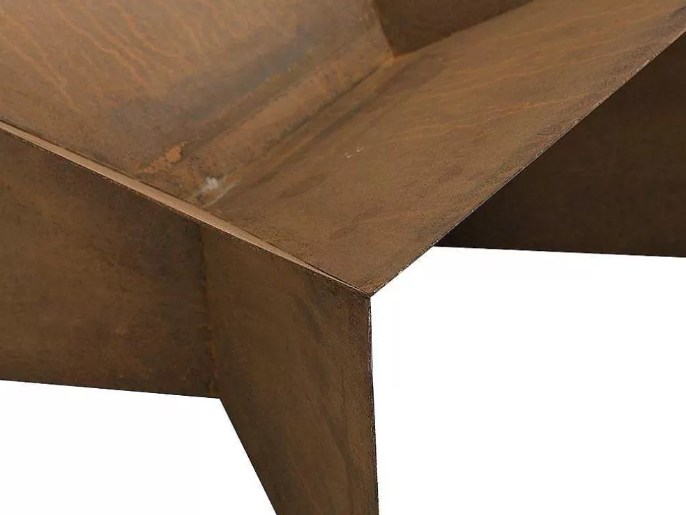 Vente-unique Braseiro De Jardim Quadrado Em Aco Corten De C50 X L50 X A30 Cm - Verio* Barbecue, Braseiro De Jardim, Plancha