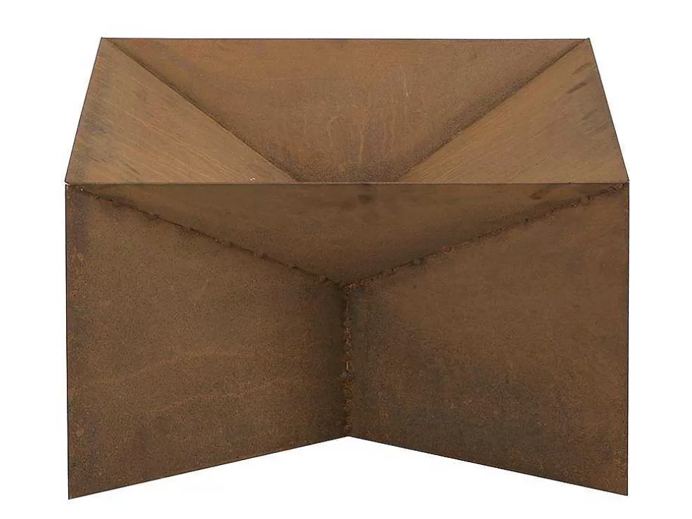 Vente-unique Braseiro De Jardim Quadrado Em Aco Corten De C50 X L50 X A30 Cm - Verio* Barbecue, Braseiro De Jardim, Plancha