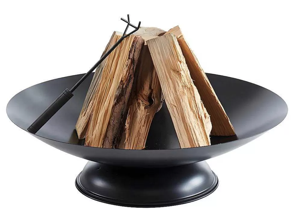 Vente-unique Braseiro De Jardim Redondo Em Aco Dione - D.72 Cm X A.20 Cm - Preto* Barbecue, Braseiro De Jardim, Plancha