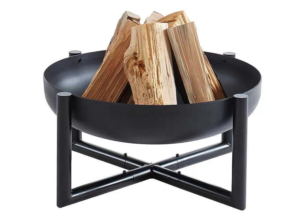 Vente-unique Braseiro De Jardim Redondo Em Aco Ogma - D.60 Cm X A.30 Cm - Preto* Barbecue, Braseiro De Jardim, Plancha