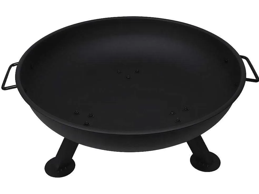 Vente-unique Braseiro De Jardim Redondo Em Aco Rigel - D.56 Cm X A.24 Cm - Preto* Barbecue, Braseiro De Jardim, Plancha