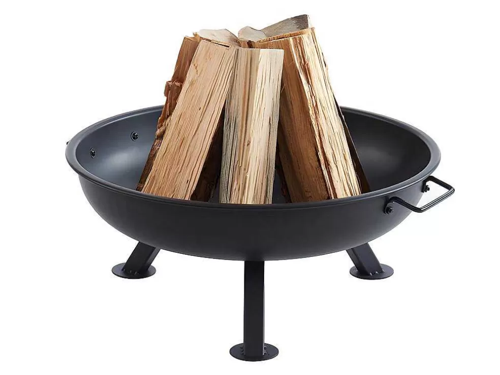 Vente-unique Braseiro De Jardim Redondo Em Aco Rigel - D.56 Cm X A.24 Cm - Preto* Barbecue, Braseiro De Jardim, Plancha