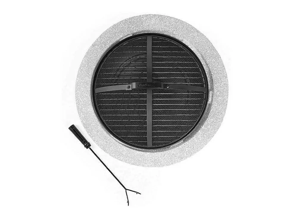 Vente-unique Braseiro Grelhador Em Mgo C60,5 X L60,5 X A42,5 Cm - Garmona* Barbecue, Braseiro De Jardim, Plancha