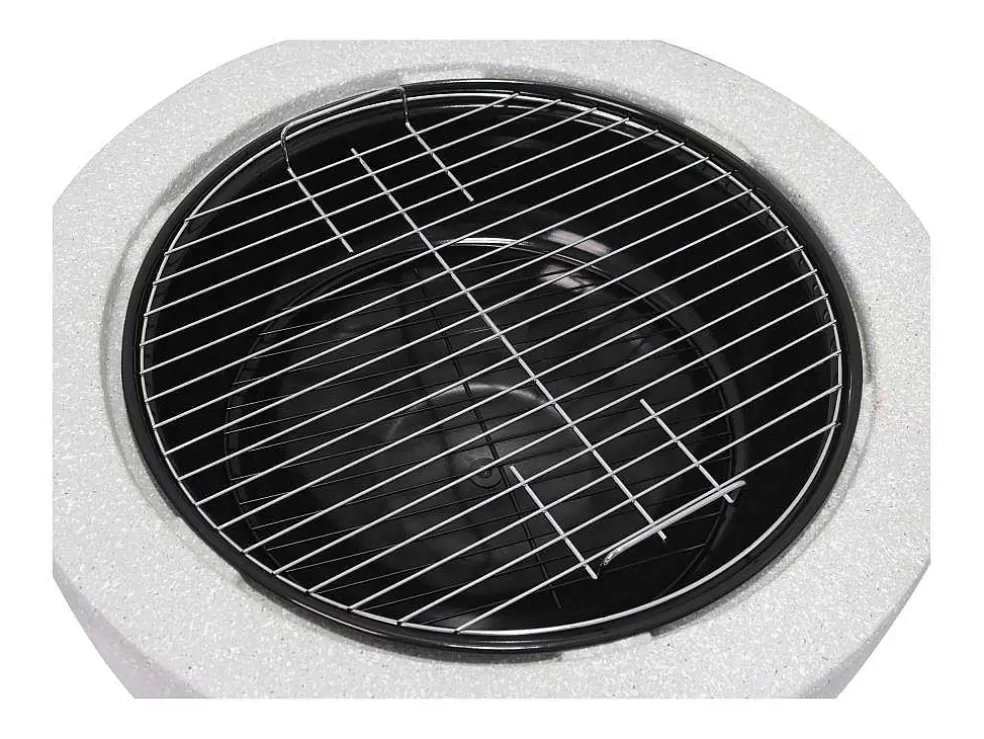 Vente-unique Braseiro Grelhador Em Mgo C60,5 X L60,5 X A42,5 Cm - Garmona* Barbecue, Braseiro De Jardim, Plancha