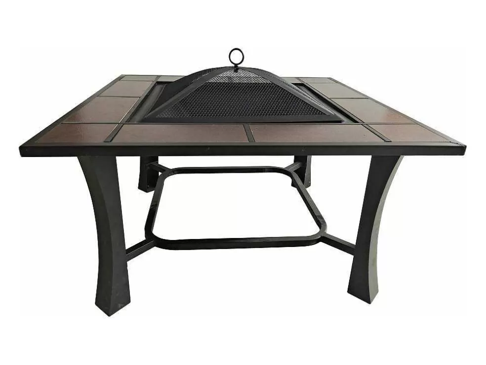 Purline Brasero De Jardin Incluant Un Barbecue En Carreaux De Ceramique Noir* Barbecue, Braseiro De Jardim, Plancha