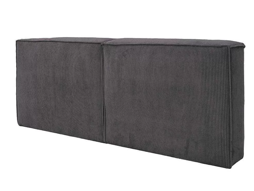 PASCAL MORABITO Cabeceira De Cama 220 Cm Veludo Canelado Cinzento Antracite - Timano De * Cabeceira E Ponte De Cama