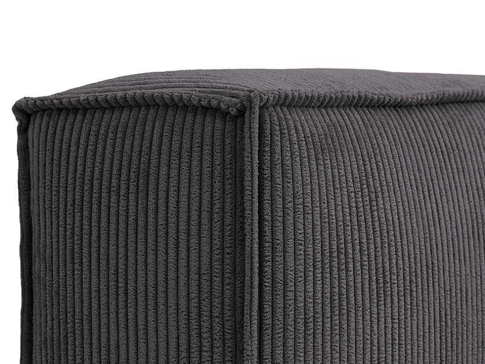 PASCAL MORABITO Cabeceira De Cama 220 Cm Veludo Canelado Cinzento Antracite - Timano De * Cabeceira E Ponte De Cama