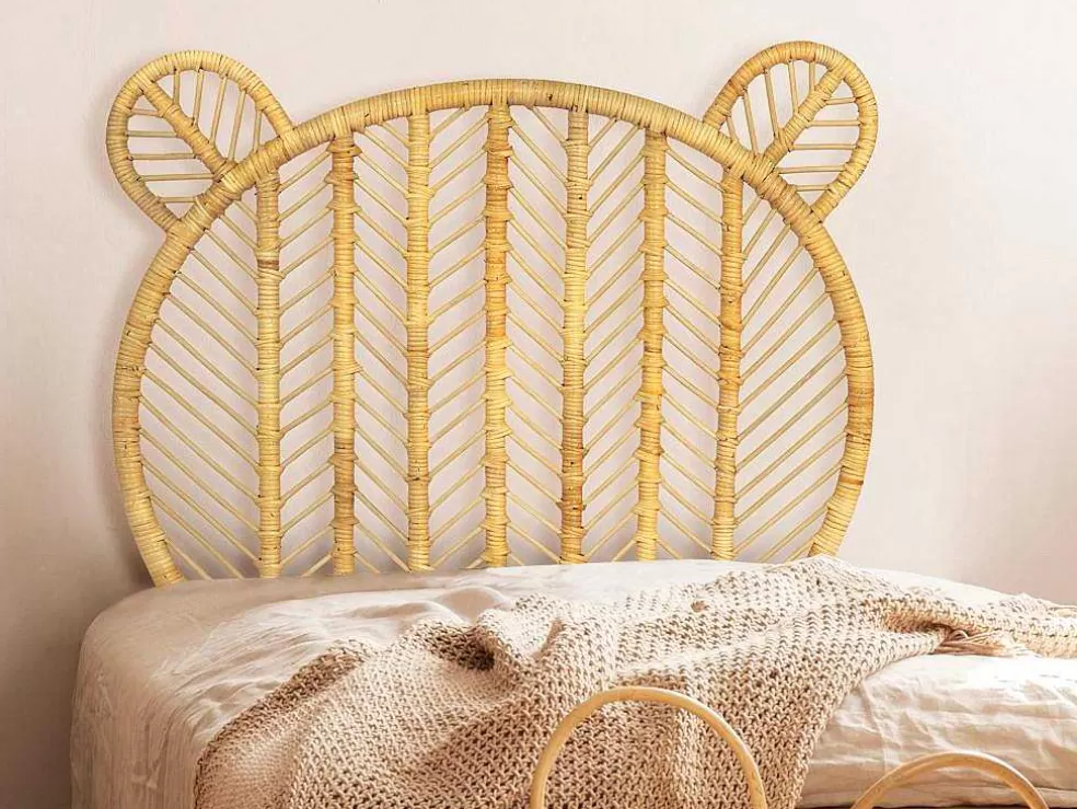 Vente-unique Cabeceira De Cama 90 Cm Vime Cor Natural - Tedyo* Móvel Para Quarto De Crianças
