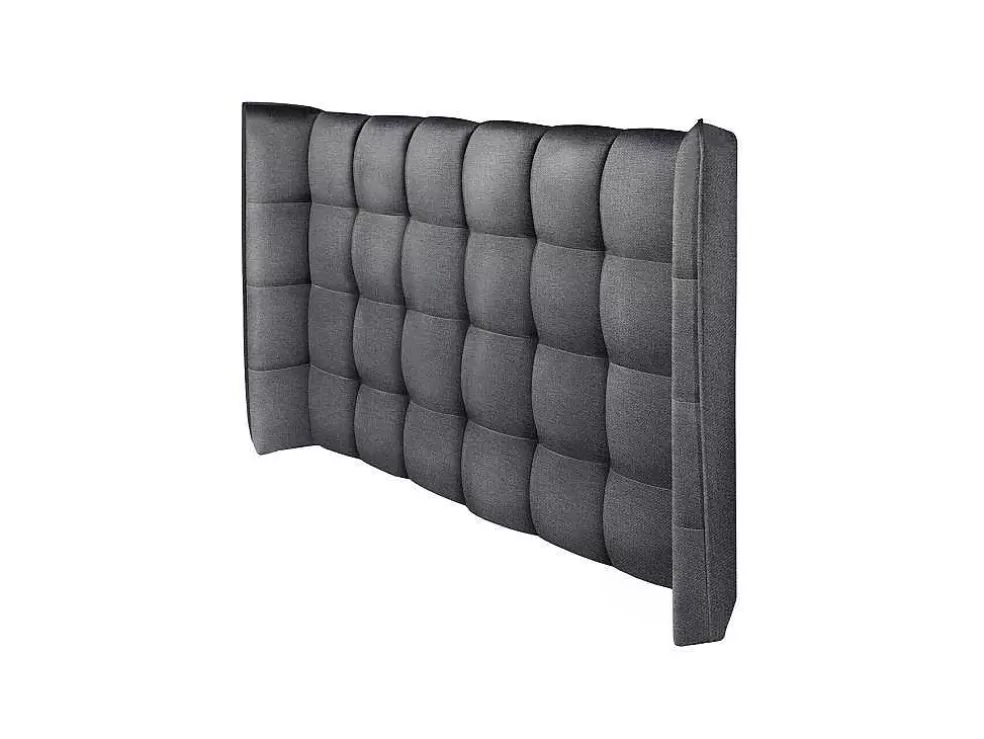 Vente-unique Cabeceira De Cama Arqueada De 140 Cm Em Tecido Cor Cinza - Ludesa* Cabeceira E Ponte De Cama